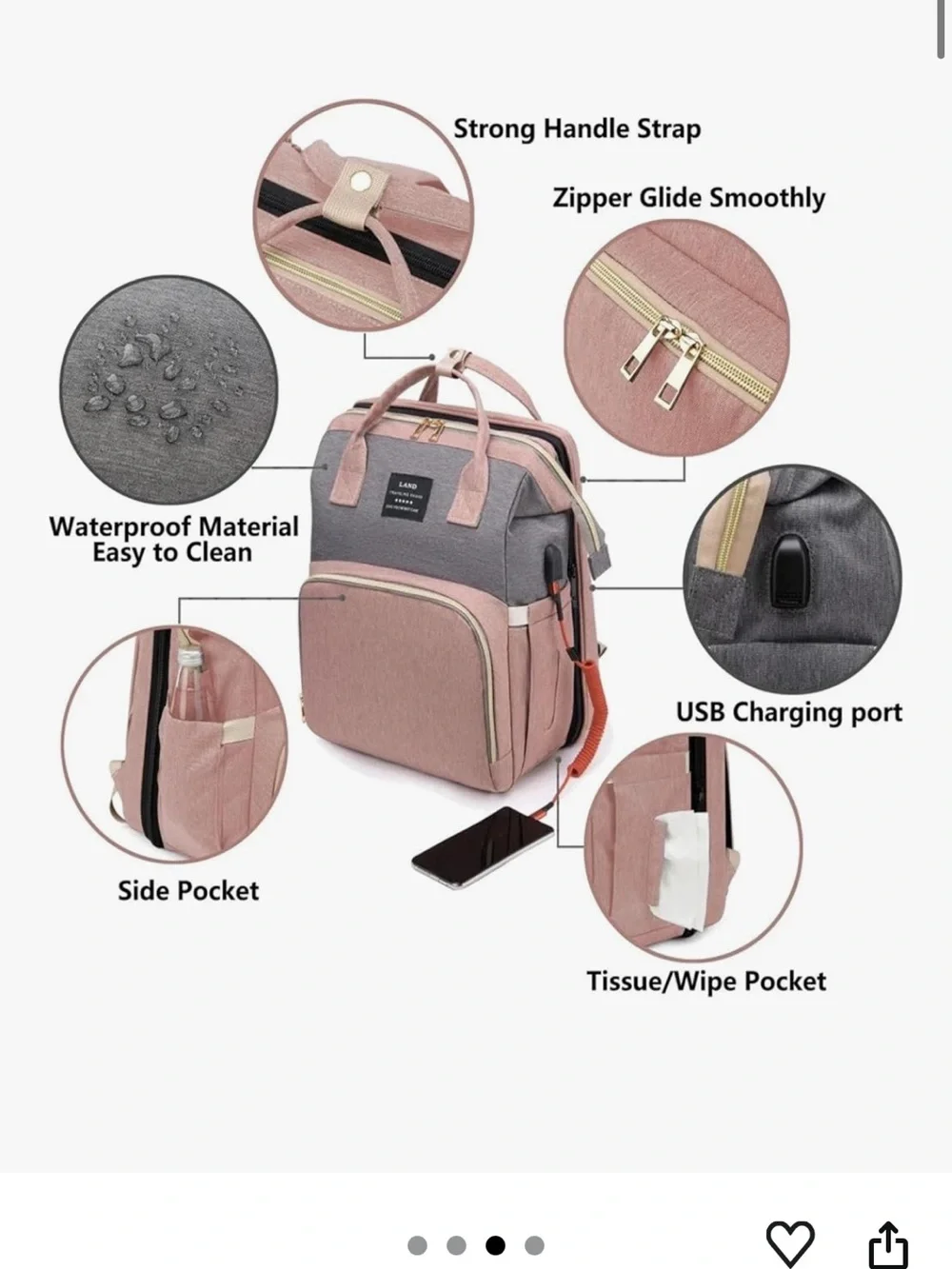 NEW diaper bag and changing pad bundle